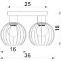 Lampa podsufitowa 4x15 W czarna 221 Luminex Laps zdj.2