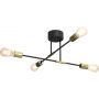 Lampa podsufitowa 4x60 W czarna 3906 Luminex Flame zdj.1