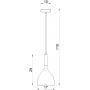 Lampa wisząca 1x60 W złota-tytan 4002 Luminex Noak zdj.2
