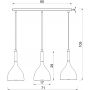 Lampa wisząca 3x60 W złota-beżowa 4006 Luminex Noak zdj.2