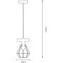 Lampa wisząca 1x60 W czarna 4101 Luminex Vastra zdj.2