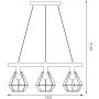 Lampa wisząca 3x60 W czarna 4103 Luminex Vastra zdj.2