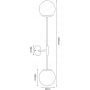 Kinkiet 2x15 W biały-czarny 4272 Luminex Glame zdj.2