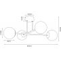 Lampa podsufitowa 4x15 W biała-czarna 4273 Luminex Glame zdj.2