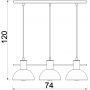Lampa wisząca 3x15 W czarna-złota 4288 Luminex Estate Mini zdj.2