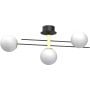 Lampa podsufitowa 3x15 W biała-czarna-złota 4559 Luminex Satelit zdj.1