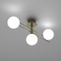Lampa podsufitowa 3x15 W biała-czarna-złota 4559 Luminex Satelit zdj.4
