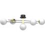 Lampa podsufitowa 5x15 W biała-czarna-złota 4561 Luminex Satelit zdj.1