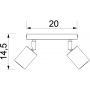 Lampa podsufitowa 2x8 W beżowa 4596 Luminex Striper zdj.2