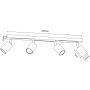Lampa podsufitowa 4x8 W beżowa 4598 Luminex Striper zdj.2