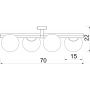 Lampa podsufitowa 4x15 W czarna 4629 Luminex Idris zdj.2