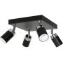 Lampa podsufitowa 4x8 W czarna 5148 Luminex Reno zdj.1