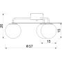 Lampa podsufitowa 3x15 W czarna 5668 Luminex Ballo zdj.2