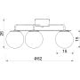 Lampa podsufitowa 5x15 W czarna 5669 Luminex Ballo zdj.2