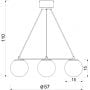 Lampa wisząca 6x15 W czarna 5674 Luminex Ballo zdj.2