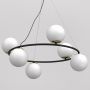 Lampa wisząca 6x15 W czarna-złota 5678 Luminex Bolti zdj.3