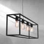 Lampa wisząca 4x60 W czarna 6695 Luminex Frame zdj.4