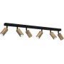 Lampa podsufitowa 6x8 W czarna-drewno 7053 Luminex Nisse zdj.1