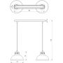Lampa wisząca 2x15 W beżowa 8891 Luminex Sven zdj.2