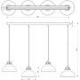 Lampa wisząca 4x15 W beżowa 8893 Luminex Sven zdj.2