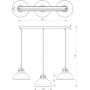 Lampa wisząca 3x60 W czarna 9083 Luminex Sven zdj.2