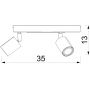 Lampa podsufitowa 3x8 W szara 9307 Luminex Fun zdj.2