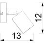 Kinkiet 1x8 W niebieski 9323 Luminex Fun zdj.2