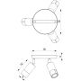 Lampa podsufitowa 3x8 W beżowa 9529 Luminex Link zdj.2