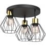 Lampa podsufitowa 1x15 W czarna-złota 9853 Luminex Parkla zdj.1