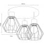 Lampa podsufitowa 1x15 W czarna-złota 9853 Luminex Parkla zdj.2