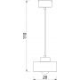 Lampa wisząca 1x15 W beżowa 9930 Luminex Marti zdj.2