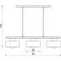 Lampa wisząca 3x15 W beżowa 9931 Luminex Marti zdj.2