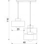 Lampa wisząca 3x15 W beżowa 9932 Luminex Marti zdj.2