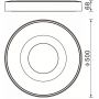 Plafon 1x80 W biały-drewno 7565 Mantra Coin Redondo zdj.2