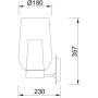 Kinkiet 1x20 W biały-przezroczysty-drewno 8280 Mantra Nora zdj.2