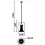 Lampa wisząca 1x12 W złota-brązowa 8526 Mantra Kriss zdj.2