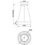 Lampa wisząca 1x30 W złota 8627 Mantra Niseko zdj.2