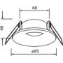 Lampa do zabudowy 1x12 W czarna 8655 Mantra Tavira zdj.2