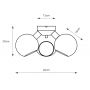 Lampa podsufitowa 3x40 W czarna-bursztynowa 108997 Markslöjd Artis zdj.2