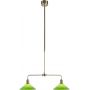 Lampa wisząca 2x W mosiądz-zielona 109161 Markslöjd Vela zdj.1