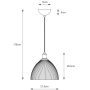Lampa wisząca 1x60 W biała-nikiel 109272 Markslöjd Ro zdj.2