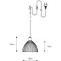 Lampa wisząca 1x40 W biała-nikiel 109273 Markslöjd Ro zdj.2