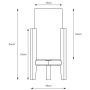 Lampa stołowa 1x60 W biała-czarna 109330 Markslöjd Eruca zdj.2