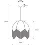 Lampa wisząca 1x60 W czerwona 109302 Markslöjd Gertrud zdj.2
