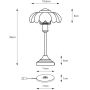 Lampa stołowa 1x2 W biała-mosiądz 109320 Markslöjd Kurage zdj.2