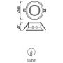 Lampa do zabudowy 1x12 W czarna C0164 Mantra Comfort zdj.2