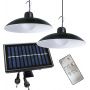 Lampa solarna wisząca 2x12 W czarny EKO9151 Milagro Saturn zdj.1