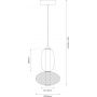 Lampa wisząca 1x15 W biała-czarna ML1432 Milagro Arame zdj.2