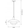 Lampa wisząca 1x15 W ML2361 Milagro Ferro zdj.2