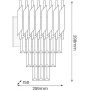 Kinkiet 2x10 W czarny-złoty ML2412 Milagro Cristal zdj.2